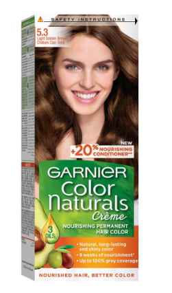 Garnier Color Naturals, 5.3 Light Golden Brown, Permanent Hair Color