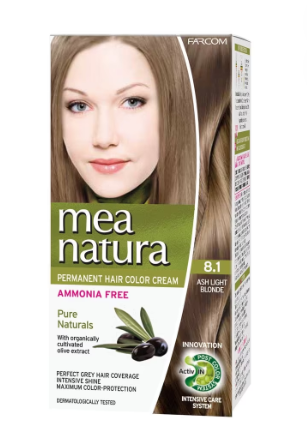 Mea Natura Hair Color 8.1 Ash Light Blonde