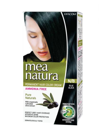 Mea Natura Hair Color Blue Black