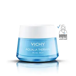 Vichy Aqualia Thermal Rich Face Cream Moisturizer for Dry Skin with Hyaluronic acid 50ml