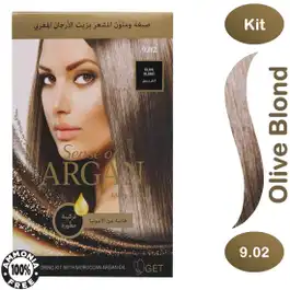 Argan Hair Coloring Oil Kit Olive Blond 9.02