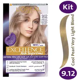 Excellence Hair Color Ash Very Light Blonde 9.12