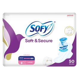 Sofy Soft & Secure Maxi Large with wings 50 Pads