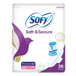 Sofy Soft & Secure Slim Large with wings 30+6 Pads