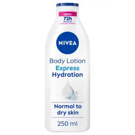 NIVEA Body Lotion, Normal to Dry Skin Express Hydration, Pure Hyaluron, 72H Moisture, 250ml