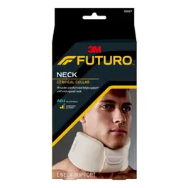FUTURO™ Cervical Collar, Neck Support, Adjustable Chin Strap, Breathable Foam - Soft, Smooth Knit Material, Adjustable Size