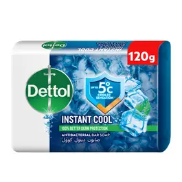 Dettol Instant Cool Bathing Soap, Menthol & Eucalyptus Scent, 120g