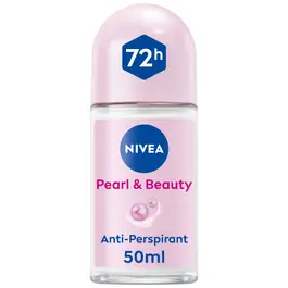 NIVEA Pearl & Beauty Antiperspirant Deodorant for Women 72H Active, Roll-on 50ml