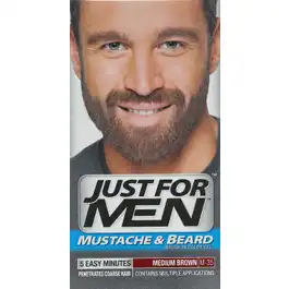 Just-For-Men Hair Color for Moustache & Beard Medium Brown 2730