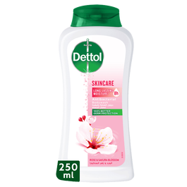 Dettol Skincare Shower Gel & Body Wash, Rose & Sakura Blossom Scent, 250ml