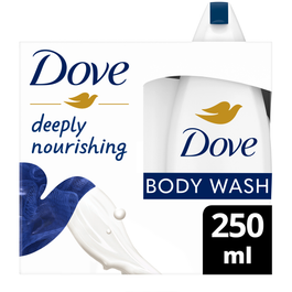 Dove Deeply Nourishing Body Wash,Original, 250 ml + Loofah