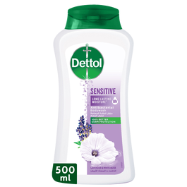 Dettol Sensitive Shower Gel & Body Wash, Lavender & White Musk Scent, 500ml