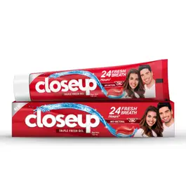Closeup Triple Fresh Gel Toothpaste, Red Hot, 120ml
