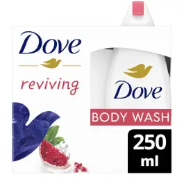 Dove Go Fresh Reviving Body Wash, Pomegranate and Hibiscus Tea, 250 ml with Loofah