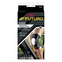 FUTURO™ Performance Comfort Knee Support, Breathable Materials, Patella Shield, Gel Cushioning, Convenient Design, Adjustable Size