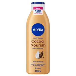 NIVEA Body Lotion for Dry Skin, Cocoa Butter, 48H Deep Moisture Care, 250ml