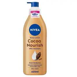 NIVEA Body Lotion for Dry Skin, Cocoa Butter, 48H Deep Moisture Care, 625ml