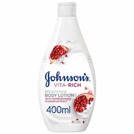 Johnson’s Vita-Rich Brightening Body Lotion, with Pomegranate Flower Extract, Non-Greasy, 400ml
