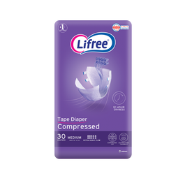 Lifree Adult Tape Diaper Medium (6+24) Diapers