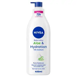 NIVEA Body Lotion for Normal to Dry Skin, Aloe & Hydration, Pure Hyaluron, 400ml
