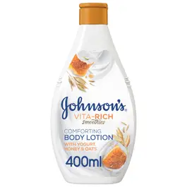 Johnson’s Vita-Rich Smoothies Comforting Body Lotion, With Yogurt, Honey & Oats, Non-Greasy, 400ml