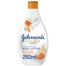 Johnson’s Vita-Rich Smoothies Comforting Body Lotion, With Yogurt, Honey & Oats, Non-Greasy, 250ml