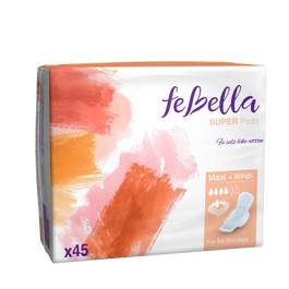 Febella Sanitary Pads - Super - 45Pcs