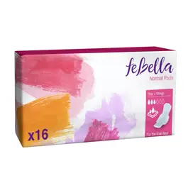 Febella Sanitary Pads - Thin Normal - 16Pcs