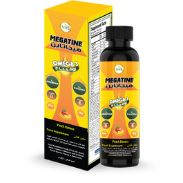 Megatine Omega 3 Fish Oil 227 ml Peach Banana Liquid