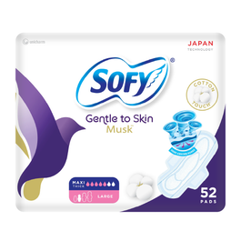 Sofy Musk Slim Large With Wings 52 Pads