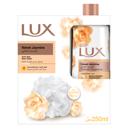 LUX Body Wash With Loofah, Velvet Jasmine ,250ml