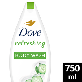 Dove Refreshing Body Wash, Cucumber and Green Tea, 750 ml