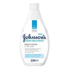 Johnson’s Skin Balance Body Lotion, pH Balance with Quick-Absorb Formula, for Normal to Dry Skin, Clinically Proven, 250ml