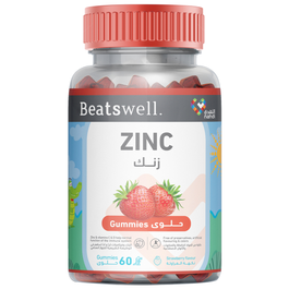 Beatswell Zinc For Kids Strawberry Flavour - 60 Gummies