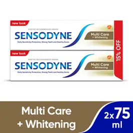 Sensodyne Toothpaste Multi Care Whitening Twin Back 15% Off 75 ml