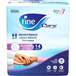 Fine Care Adult Open Diapers Xlarge 14 Pcs