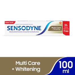 Sensodyne Toothpaste Multi Care + Whitening 100 Ml 33% Extra Free