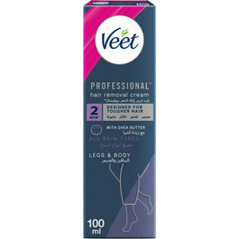 Veet Professional Hair Removal Cream, Legs & Body With Shea Butter, 100ml