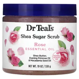 Dr. Teal's Shea Sugar Exfoliating Body Scrub Rose Oil - 538 gm
