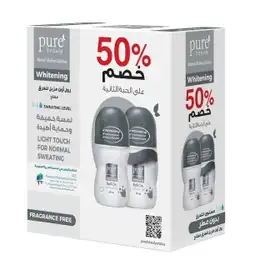 Purebeauty Whitening Deodorant Roll-On Fresh 60 ml (1+1)