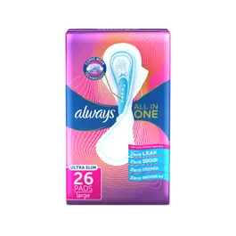 Always Pads Ultra Slim CurveWear Normal with Wings, 26 Pads