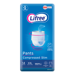 Lifree Compressed Pants Normal Flow Xxl Jumbo Pack - 14 pcs