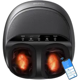 Renpho Shiatsu Foot Massager-Heating-Mobile Application enhanced-Black