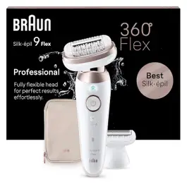 Braun Silk epil 9 Flex 9-030 3D epilator Wet & Dry With 3 Extras