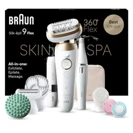 Braun Silk epil 9 Flex SkinSpa 9-681 3D epilator Wet & Dry With 12 Extras