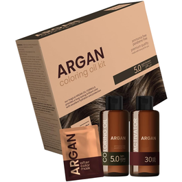 Argan Hair Coloring Oil Kit Light Brown 5.0 - 75 ml