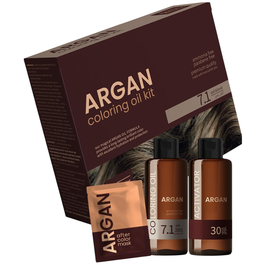 Argan Hair Coloring Oil Kit 7.1 Ash Blond 75 ml
