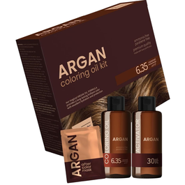 Argan Hair Coloring Oil Kit- 6.35 Caramel- 75 ml