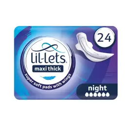 Lil-Lets Maxi Night Pads 24 Pack