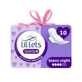 Lil-Lets Teens Pads Ultra Night Pads 10 Pack